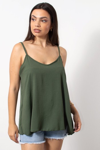 Wide Cami Top - Khaki
