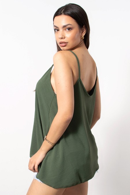 Wide Cami Top - Khaki