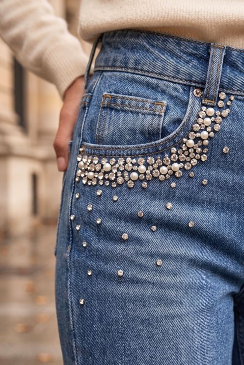 Σκούρο Denim Τζιν με Λάστιχο στη Μέση| Exxes Fashion