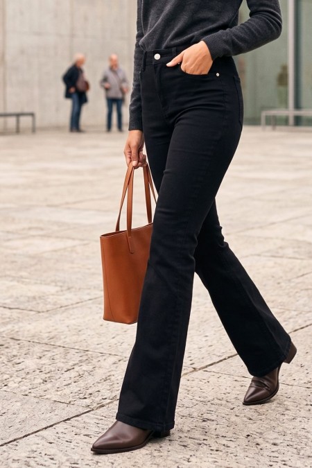 Σκούρο Denim Τζιν με Λάστιχο στη Μέση| Exxes Fashion