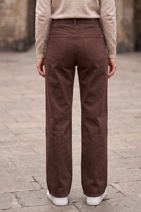 Wide Leg Trousers - Brown 2