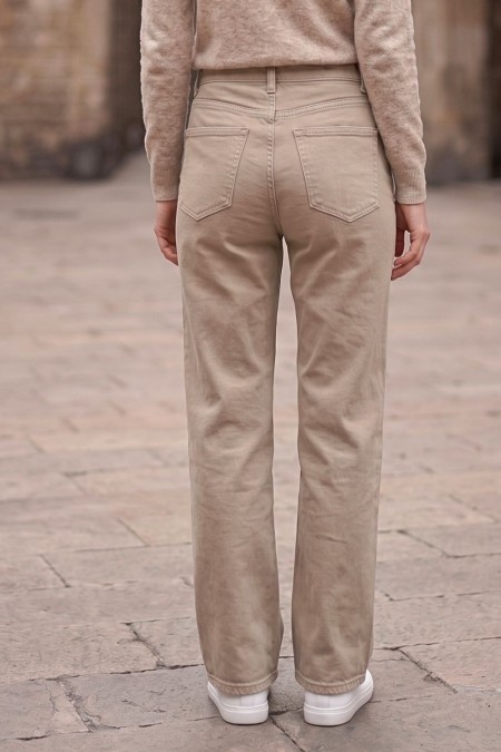 Wide Leg Trousers - Beige 2