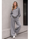 Tracksuit Set with Zip-Up Jacket - Grey