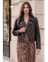 Faux Leather Jacket - Black