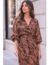 Wrap Dress - Rust