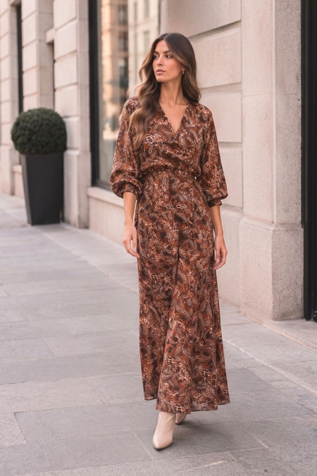 Wrap Dress - Rust 2