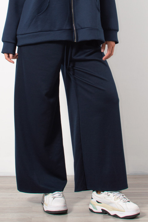 Παντελόνι Φόρμας Wide Leg - Μπλε | Exxes Fashion