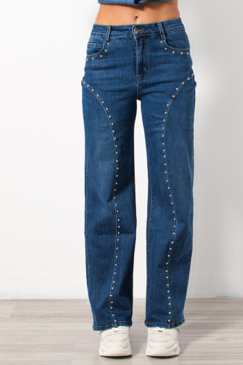Denim Jeans with Studs Plus Size | Exxes Fashion
