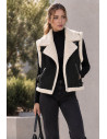 Sleeveless Faux Fur Vest - Black