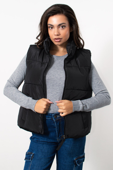 Sleeveless Jacket - Black