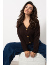 Knitted Cardigan - Brown