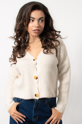 Knitted Cardigan - Cream