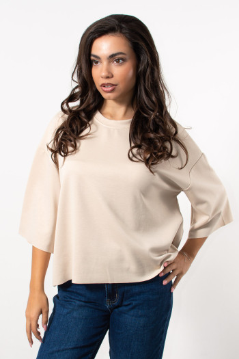 Sweatshirt Plus Size - Beige