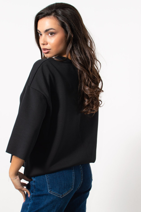 Sweatshirt Plus Size - Black