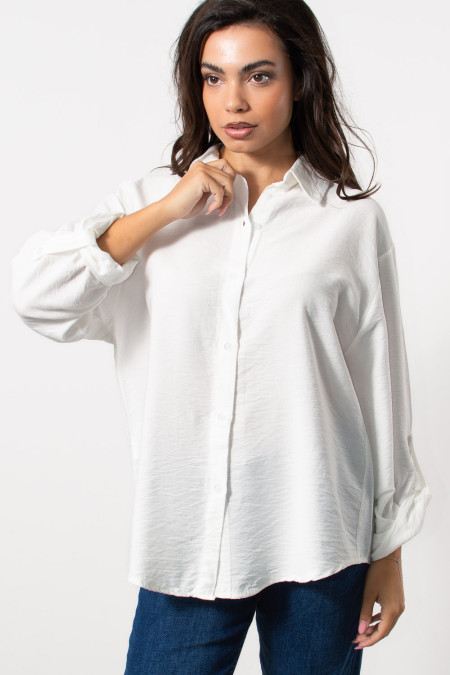 Πουκάμισο Plus Size - Λευκό | Exxes Fashion