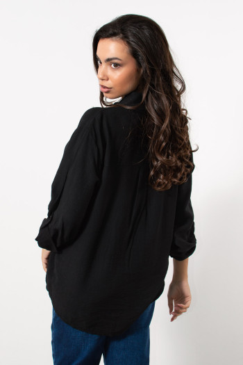Πουκάμισο Plus Size - Μαύρο | Exxes Fashion