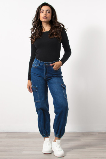 Long Sleeve Knitted Top - Black