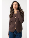 Knitted Cardigan - Brown | Exxes Fashion
