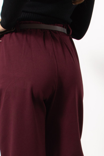 Trousers with Belt - Bodeaux