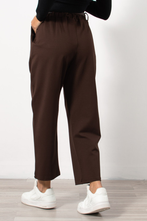 Trousers with Belt - Brown