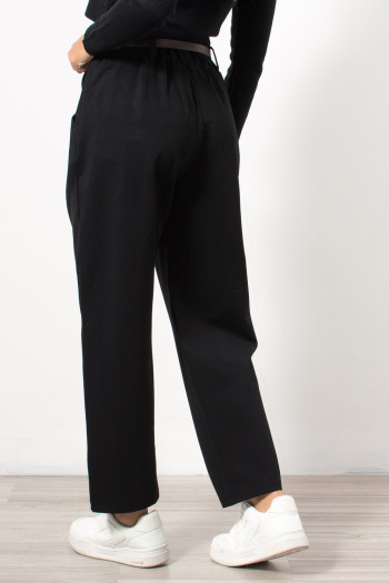 Trousers with Belt - Black