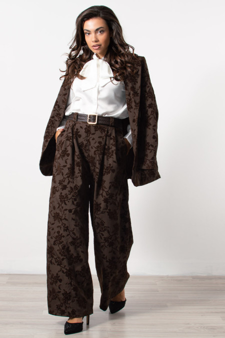 Floral Suit - Brown