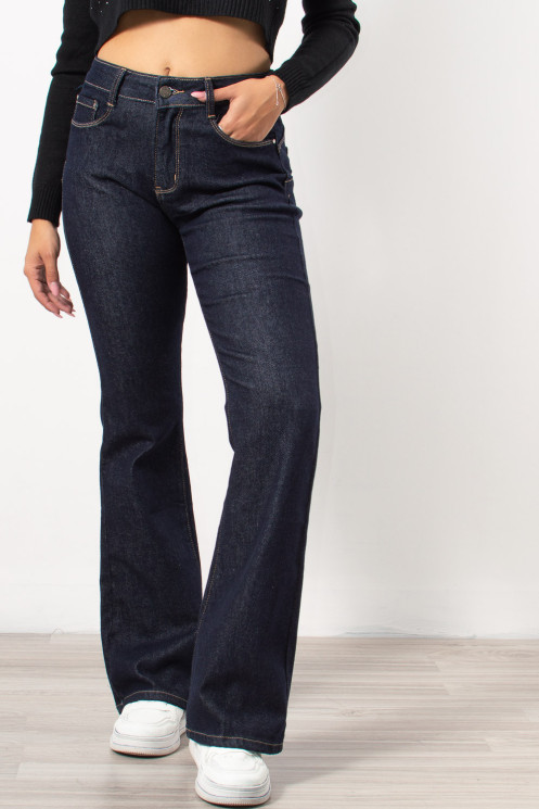 Τζιν Παντελόνι Bootcut - Blue Black | Exxes Fashion