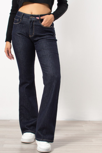 Τζιν Παντελόνι Bootcut - Blue Black | Exxes Fashion