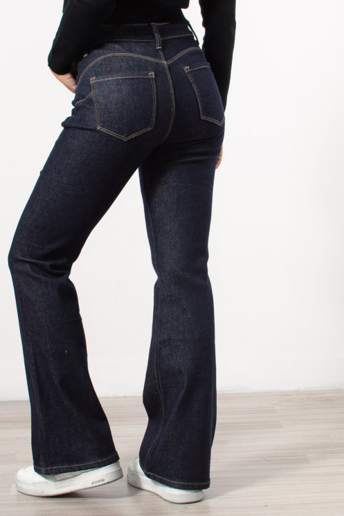 Τζιν Παντελόνι Bootcut - Blue Black | Exxes Fashion