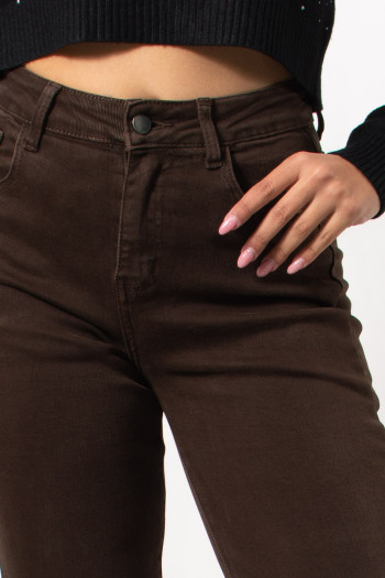 Wide Leg Denim - Brown | Exxes Fashion