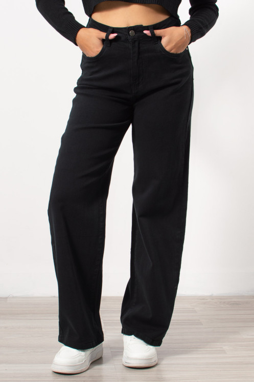 Τζιν Παντελόνι Bootcut - Μαύρο | Exxes Fashion