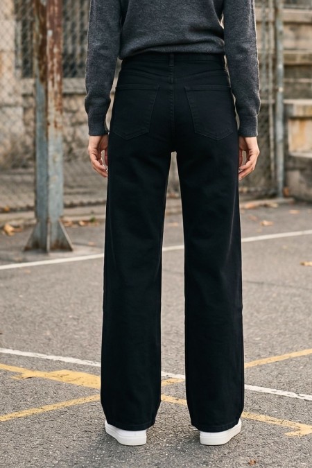 Παντελόνι Wide Leg - Μαύρο 2