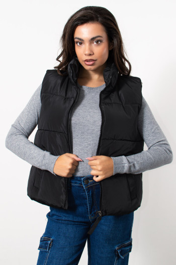 Sleeveless Jacket - Black