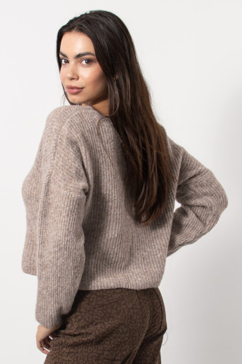 Knitted Cardigan - Taupe