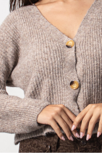Knitted Cardigan - Taupe