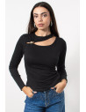 Cut Out Top - Black