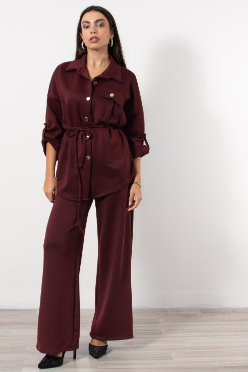 Set Shirt & Pants - Burgundy
