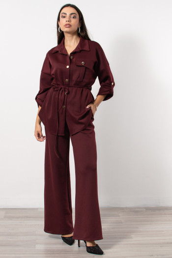 Set Shirt & Pants - Burgundy