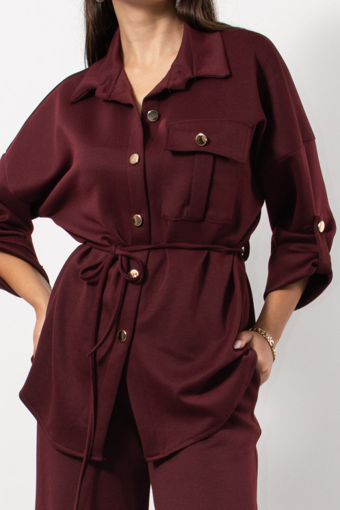 Set Shirt & Pants - Burgundy