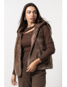 Sleeveless Fur Jacket - Brown
