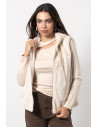 Sleeveless Fur Jacket - Cream