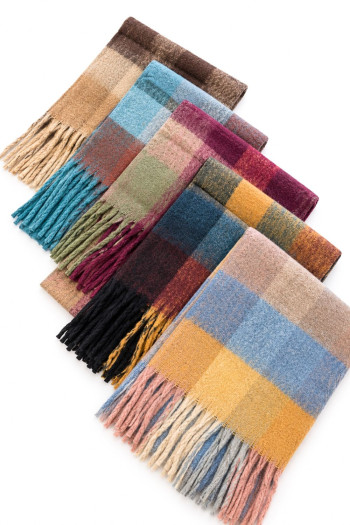 Κασκόλ Καρό με Κρόσσια