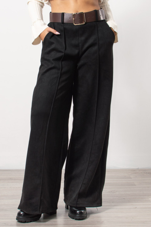 Trousers Suede - Black