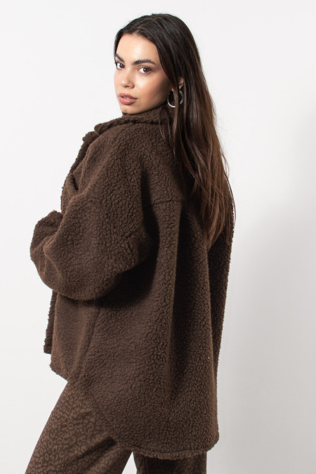 Boucle Jacket - Brown 2