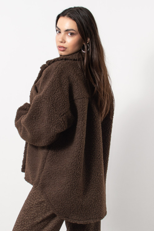Boucle Jacket - Brown