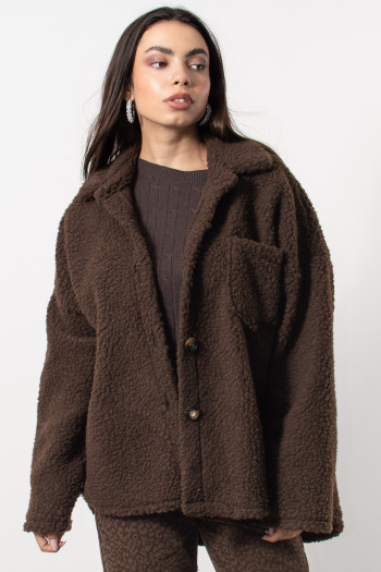 Boucle Jacket - Brown