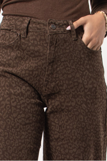 Leopard Jeans - Brown