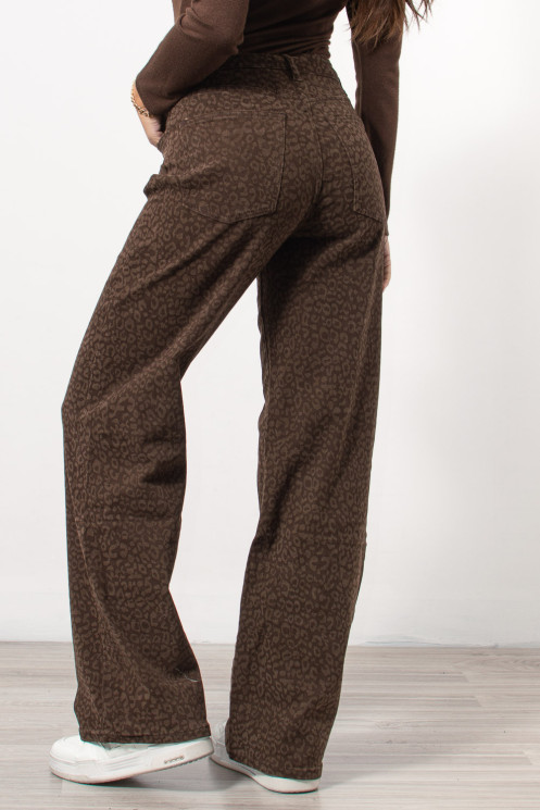 Leopard Jeans - Brown