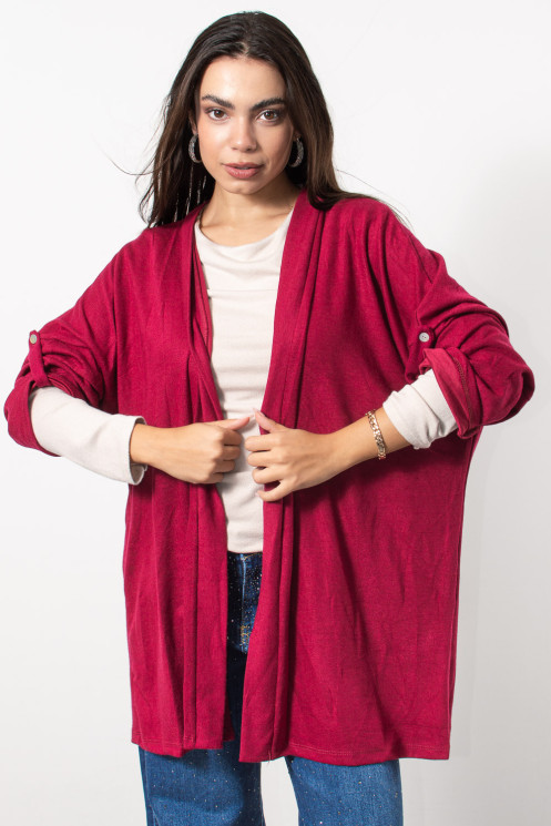 Oversized Cardigan - Red