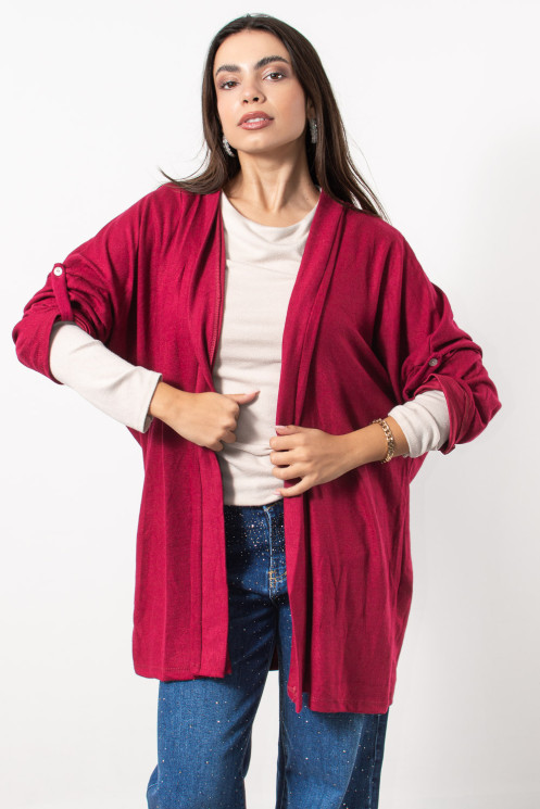 Oversized Cardigan - Red